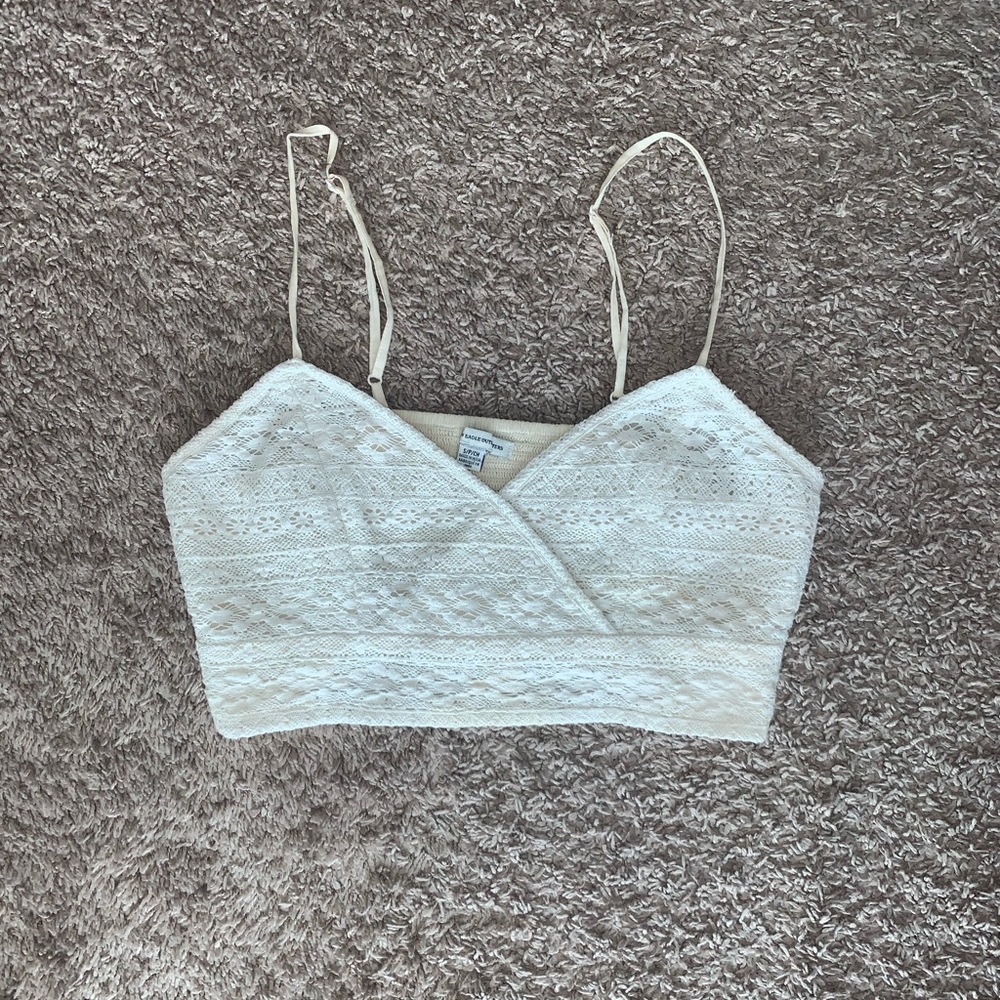 Off White Crop Top